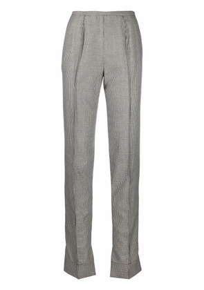 Gianfranco Ferré Pre-Owned 1990s houndstooth-pattern high-waisted trousers - Black