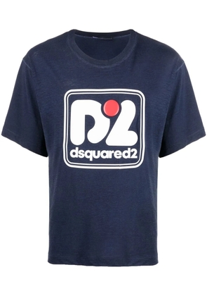 DSQUARED2 logo-print T-shirt - Blue