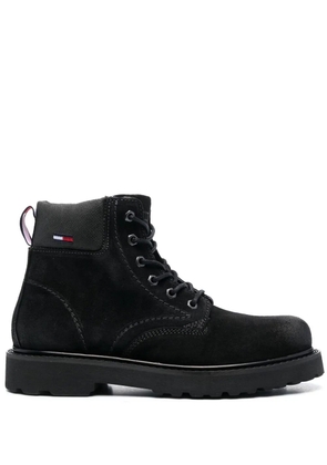Tommy Jeans lace-up suede ankle boots - Black