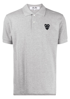 Comme Des Garçons Play double heart polo shirt - Grey