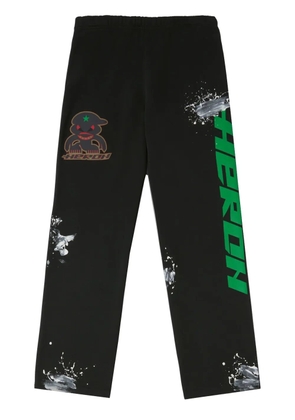 Heron Preston paint-splatter cotton track trousers - Black