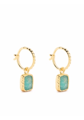 Missoma mini amazonite hoop earrings - Gold
