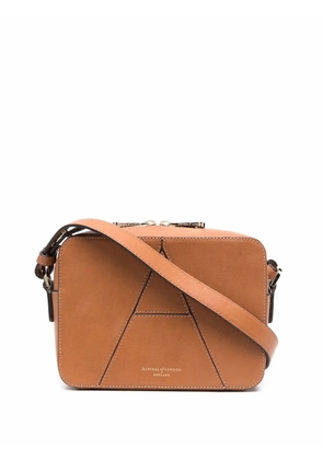 Aspinal Of London contrast stitching crossbody bag - Brown
