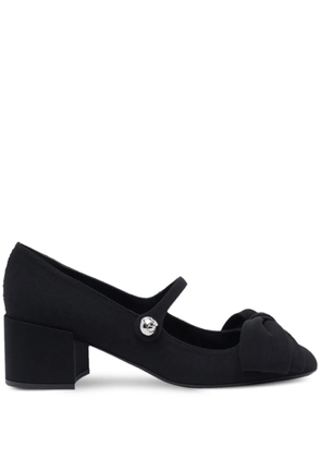 Valentino Garavani 55mm bow-detailed Mary Jane pumps - Black