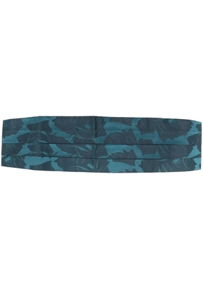 Saint Laurent Pre-Owned 1990s abstract print silk smoking belt - Blue