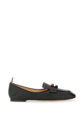 Thom Browne three-bow almond-toe loafers - Black