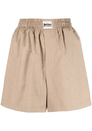 Natasha Zinko high-waisted boxer shorts - Neutrals