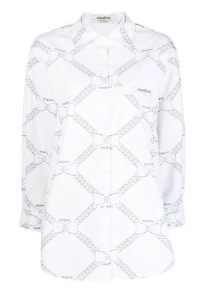 Kimhekim chain-link print shirt - White