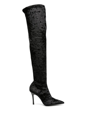 Arteana over-the-knee velvet boots - Black