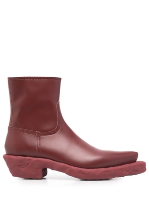 CamperLab leather ankle boots - Red