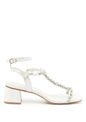 Sarah Chofakian Lumiere crystal-embellished sandals - Grey