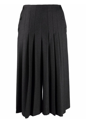 Christian Dior Pre-Owned 2010 pleated high-waisted culottes - Grey