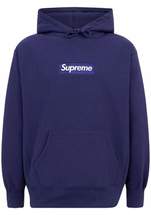Supreme Box Logo drawstring hoodie - Blue