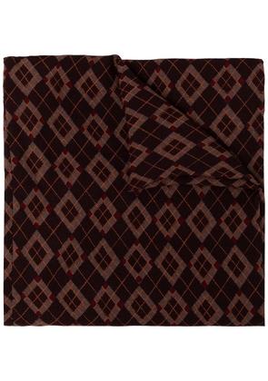 Onefifteen x ANOWHEREMAN argyle-print scarf - Red