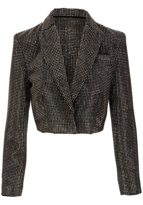 Roland Mouret rhinestone-embellished cropped blazer - Black