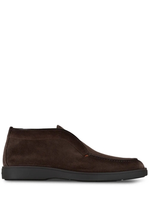 Santoni Dragon suede loafers - Brown