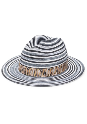 Missoni stripe woven sun hat - Blue
