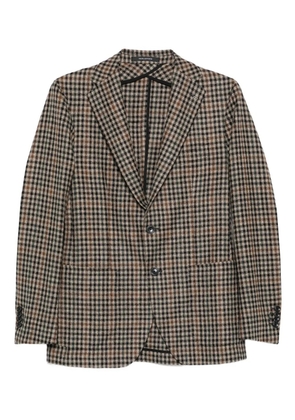 Tagliatore gingham-check blazer - Brown