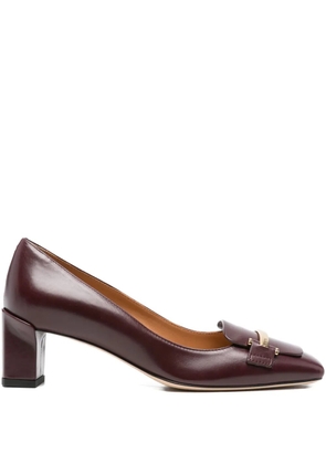 Tod's 55mm block-heel leather pumps - Purple