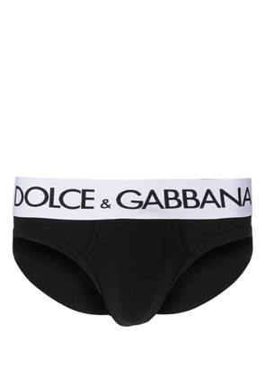 Dolce & Gabbana logo-waistband stretch briefs - Black