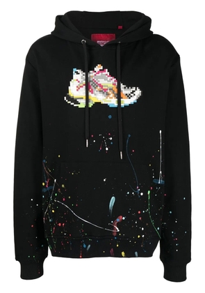 Mostly Heard Rarely Seen 8-Bit sneaker-print long-sleeve hoodie - Black