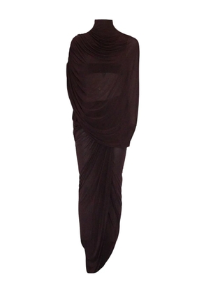 FRANCESCO MURANO high-neck draped dress - Brown