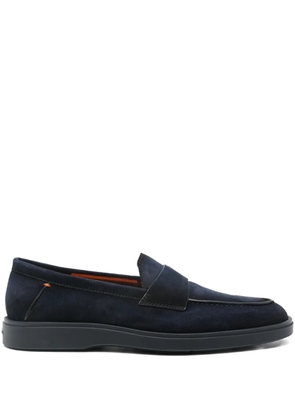Santoni suede penny loafers - Blue