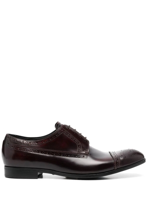 Emporio Armani lace-up leather brogues - Red