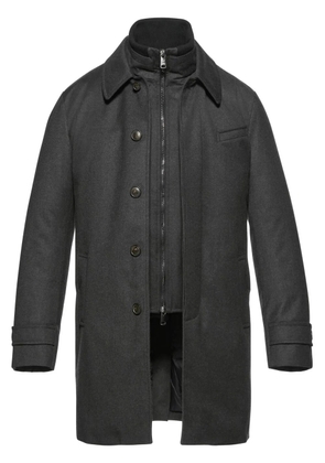 Norwegian Wool Euro wool-silk coat - Grey