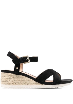 Geox Ischia jute wedge sandals - Black