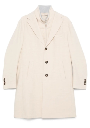 Eleventy single-breasted coat - Neutrals