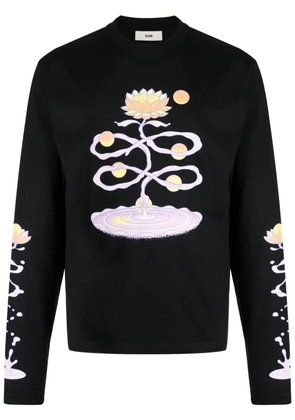 GmbH graphic-print jersey-knit sweatshirt - Black