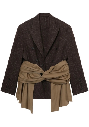 Rokh belted blazer - Brown