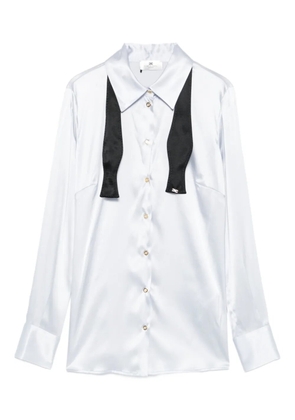 Elisabetta Franchi bow-detail silk shirt - Blue