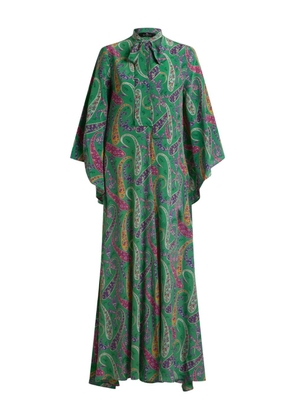 ETRO floral paisley-motif silk maxi dress - Green