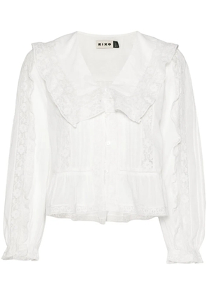 Rixo Maribelle lace-detail blouse - White