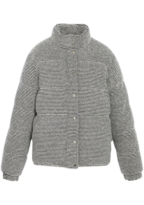 Barrie striped cashmere-blend puffer jacket - Black