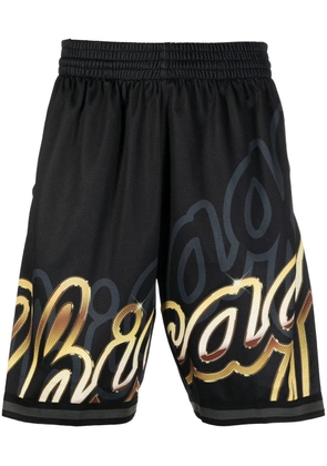 Mitchell & Ness logo-print track shorts - Black