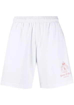 Sporty & Rich logo-print shorts - White