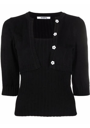Vivetta layered two-piece jumper - Black