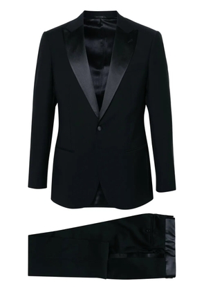Giorgio Armani contrast wool single-breasted suit - Blue
