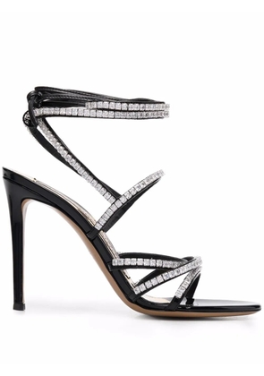 Alexandre Vauthier crystal-embellished strap sandals - Black