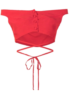 Amir Slama off-shoulder cropped blouse - Red