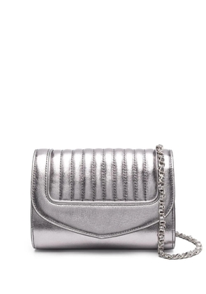 DELAGE Jeanne metallic cross-body bag - Grey