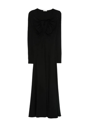 By Malene Birger Deija gathered long-sleeve maxi dress - Black