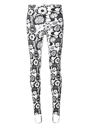 Amir Slama floral-print high-waisted leggings - Black