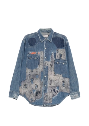 Kafeneo by TBF patch-work denim shirt - Blue