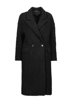 Hannes Roether double-breasted coat - Black
