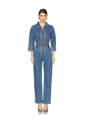 retrofete Deidra Jumpsuit in Blue. Size S. Also in XS.