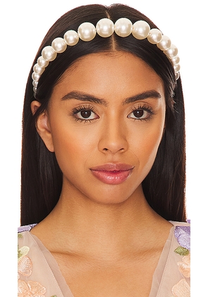 petit moments Blair Headband in White.